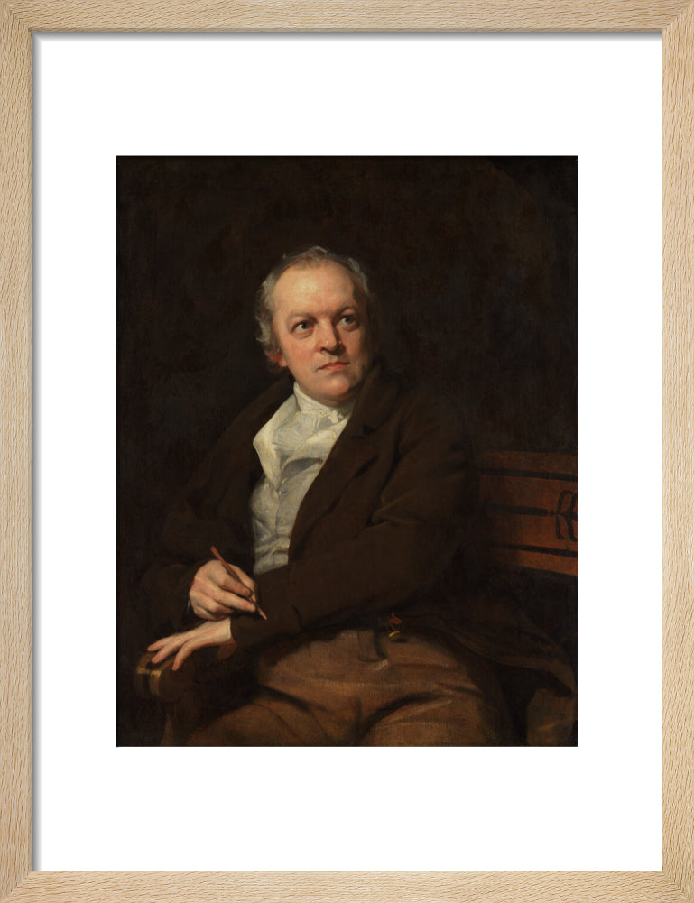 William blake portrait print (art print, small, natural frame)