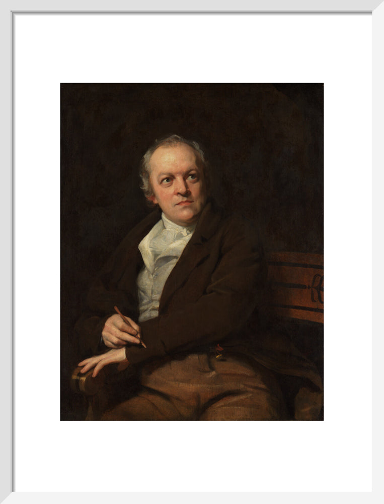 William blake portrait print (art print, medium, white frame)