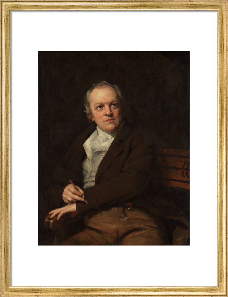 William blake portrait print (art print, medium, gold frame)