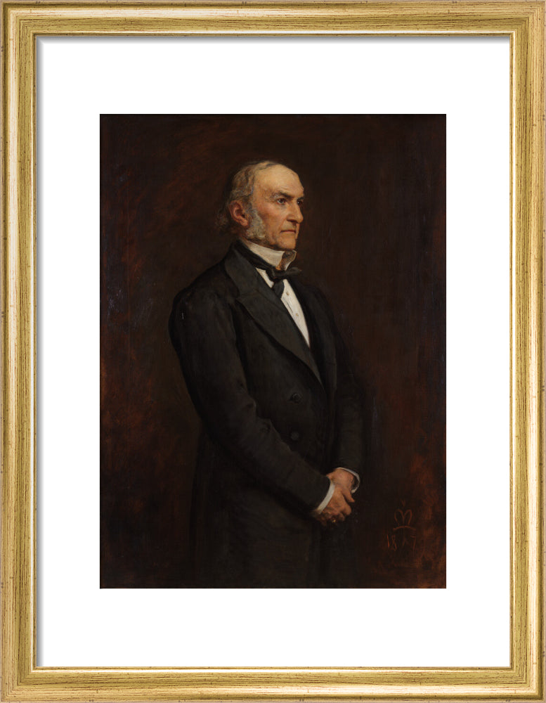 William ewart gladstone portrait print (art print, small, gold frame)
