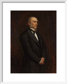 William Ewart Gladstone Portrait Print (Art print, Small, White frame)