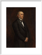 William Ewart Gladstone Portrait Print (Art print, Medium, White frame)