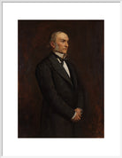 William Ewart Gladstone Portrait Print (Art print, Large, White frame)