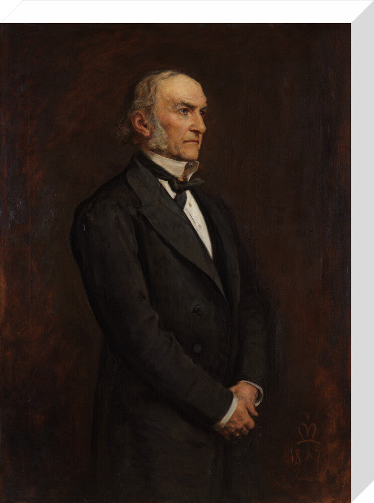 William ewart gladstone portrait print (stretched canvas, medium, no frame)