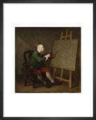 William Hogarth Portrait Print (Art print, Small, Black frame)