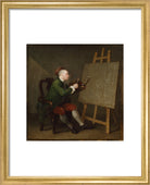 William Hogarth Portrait Print (Art print, Small, Gold frame)