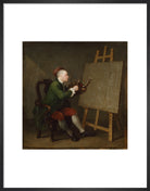 William Hogarth Portrait Print (Art print, Medium, Black frame)