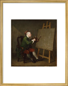 William Hogarth Portrait Print (Art print, Medium, Gold frame)