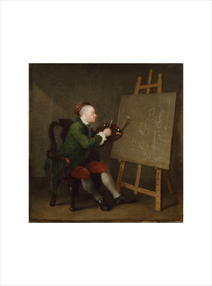 William hogarth portrait print (art print, extra large, no frame)