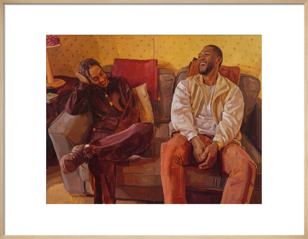 No place like home sweet home (art print, large, natural frame)