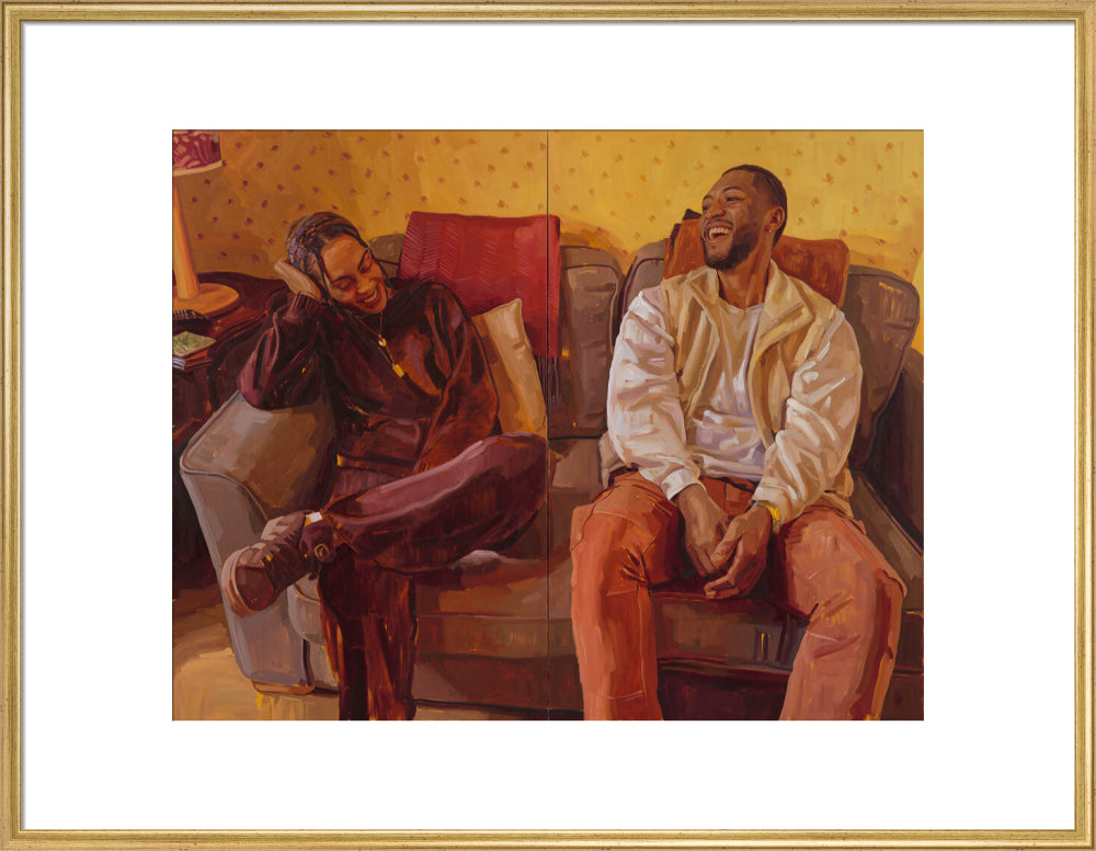 No place like home sweet home (art print, extra large, gold frame)