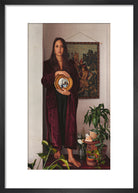 Double Portrait with Mirror (Art print, Small, Black frame)