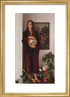 Double Portrait with Mirror (Art print, Small, Gold frame)