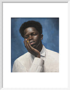 Sheikh in Blue (Art print, Small, White frame)