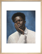 Sheikh in Blue (Art print, Small, Natural frame)