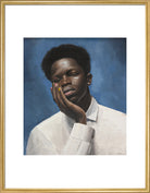 Sheikh in Blue (Art print, Large, Gold frame)