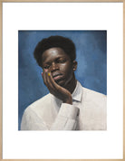 Sheikh in Blue (Art print, Large, Natural frame)