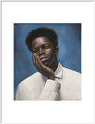 Sheikh in Blue (Art print, Extra large, White frame)