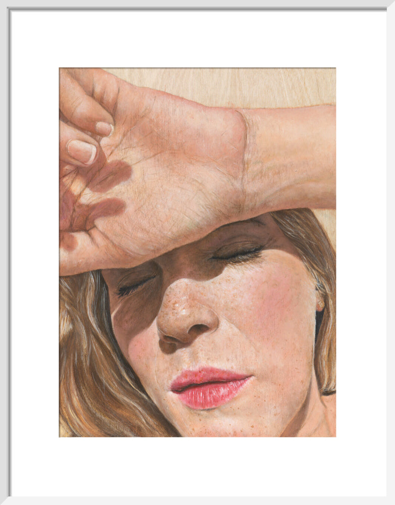 Mummy needs a break (art print, medium, white frame)