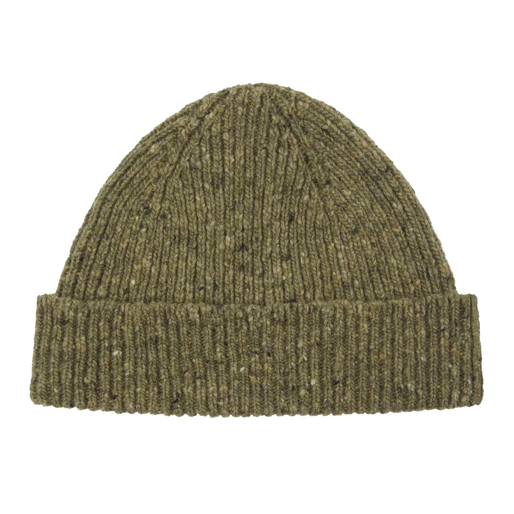 Speckled donegal wool herb green