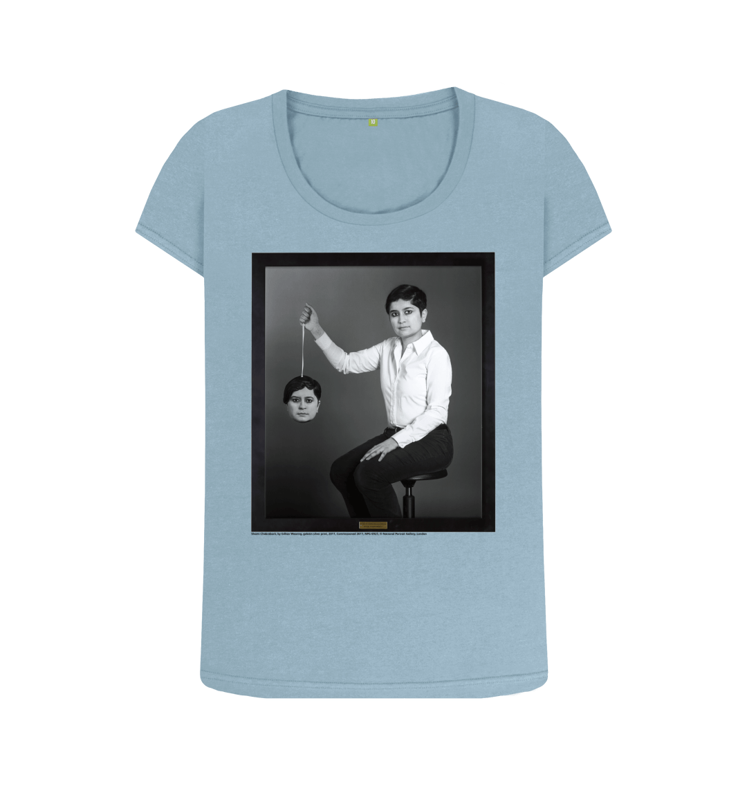 Stone blue printed t shirt front