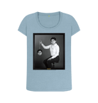 Stone Blue Printed T-shirt Front