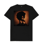 Black Printed T-shirt Front
