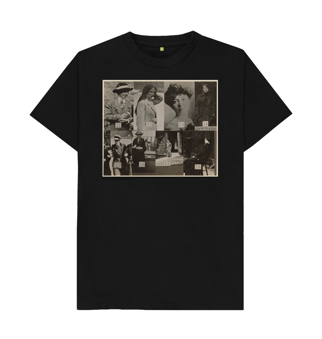 Black printed t shirt front