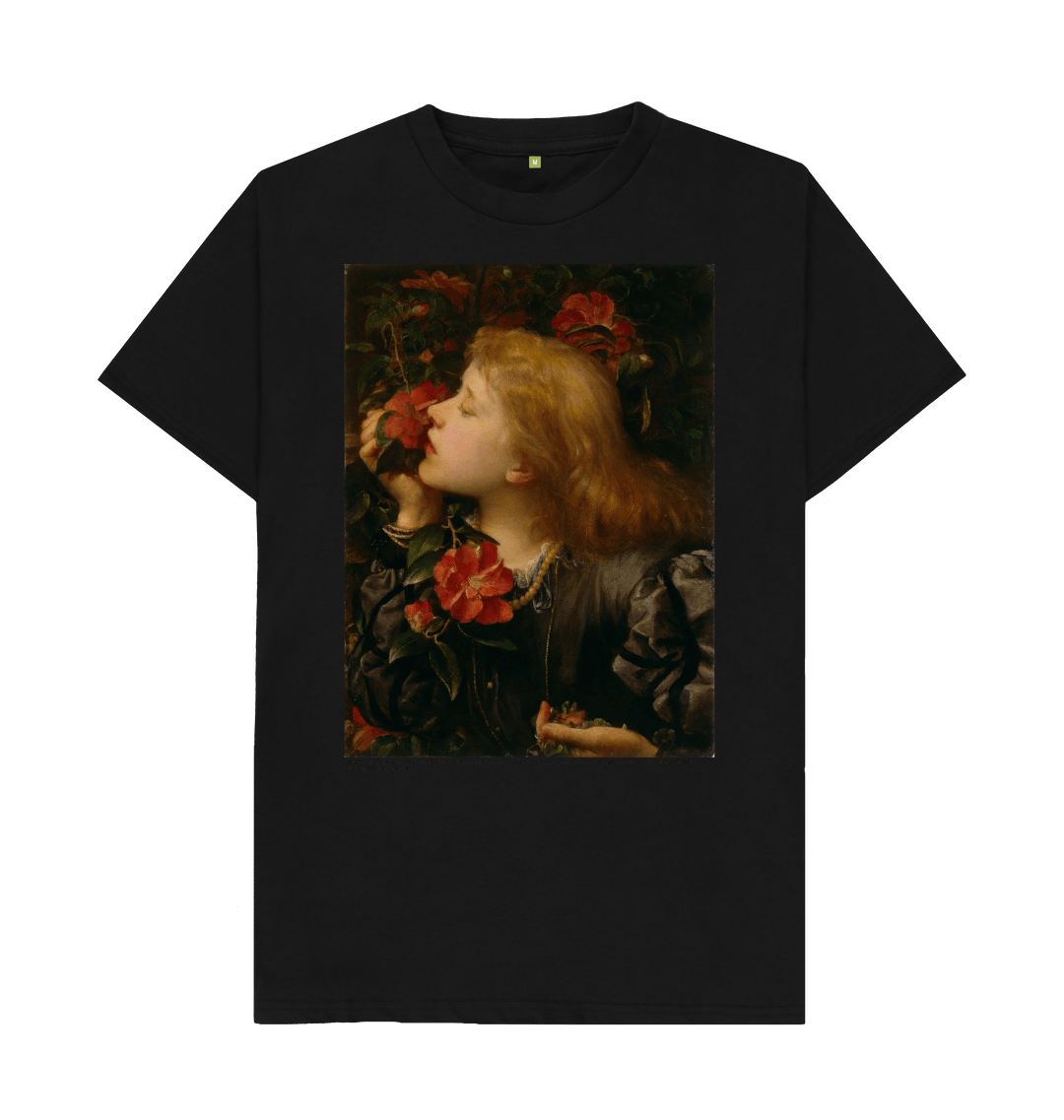 Black printed t shirt front