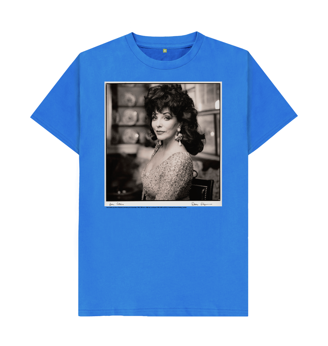 Bright blue printed t shirt front