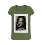 Khaki Printed T-shirt Front