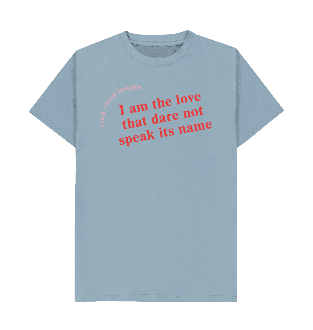 Stone blue printed t shirt front