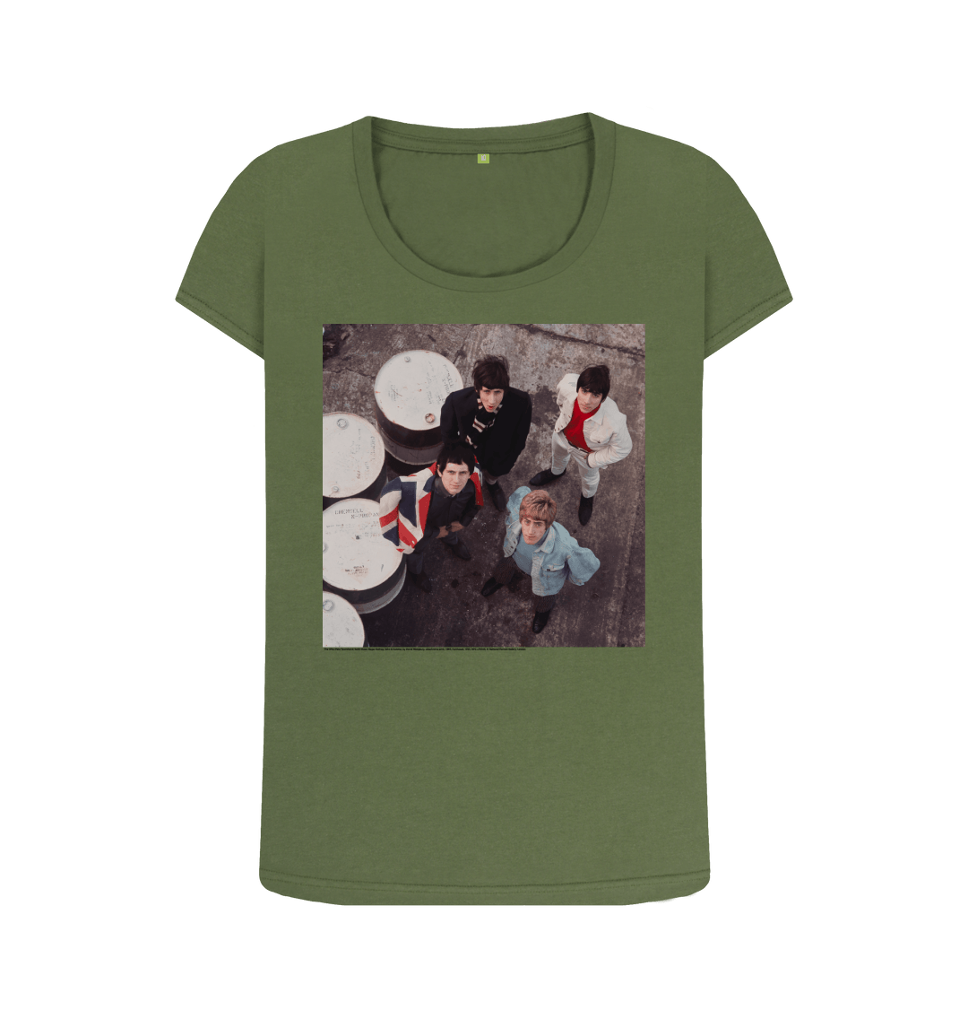 Khaki printed t shirt front