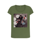 Khaki Printed T-shirt Front