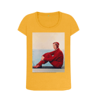 Mustard Printed T-shirt Front