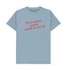 Stone Blue Printed T-shirt Front
