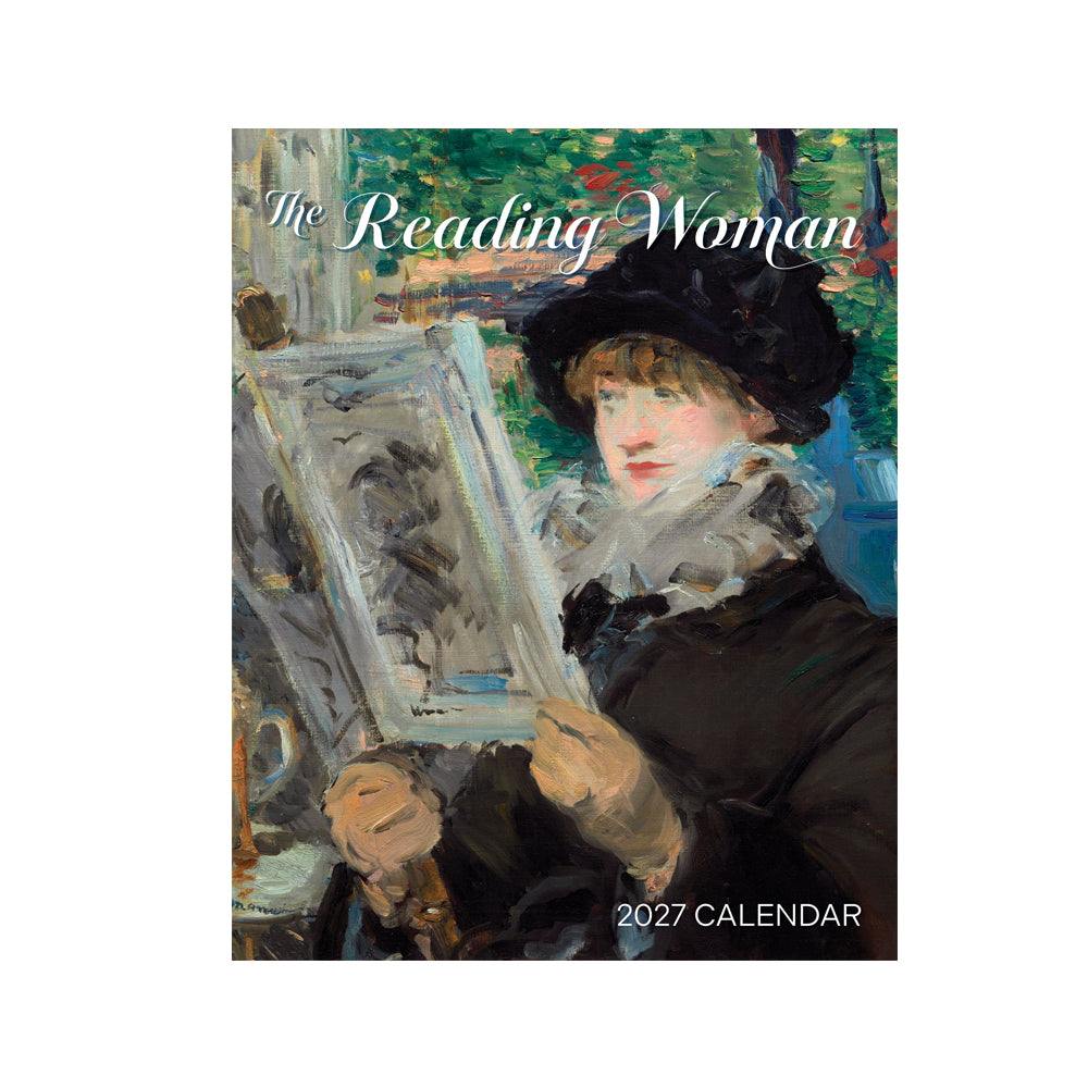 The reading woman 2027 mini calendar front