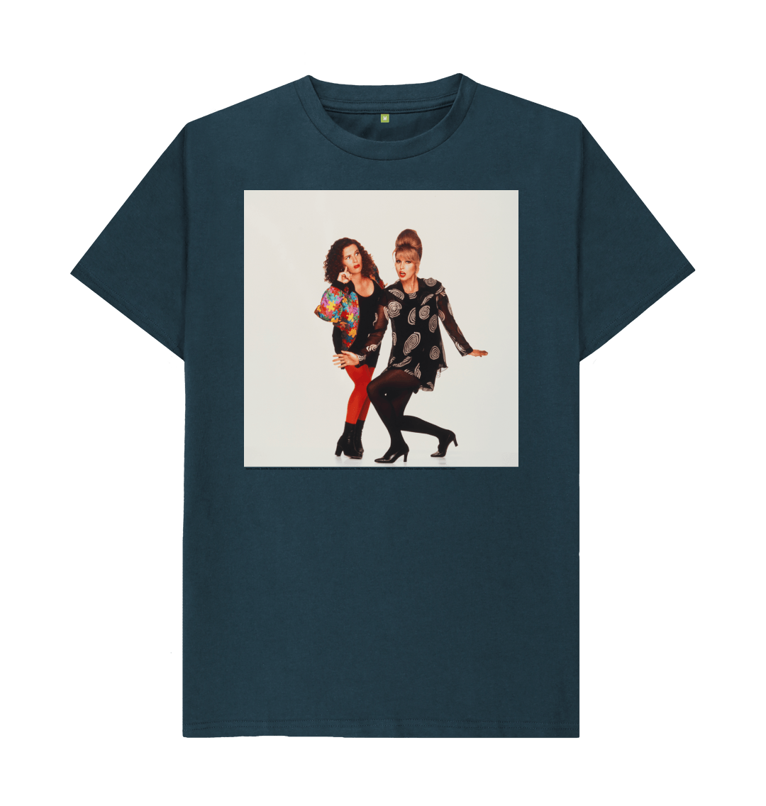 Denim blue printed t shirt front