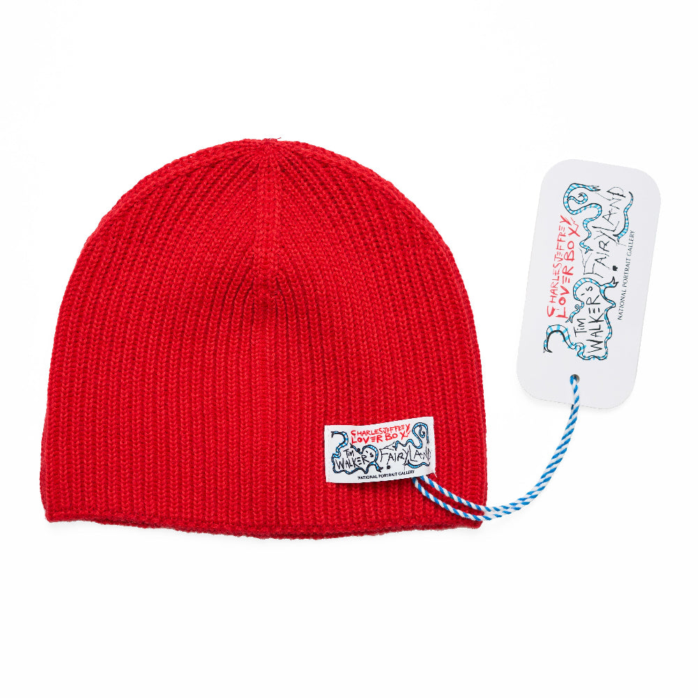 Tim walker charles jeffrey beanie hat red tag