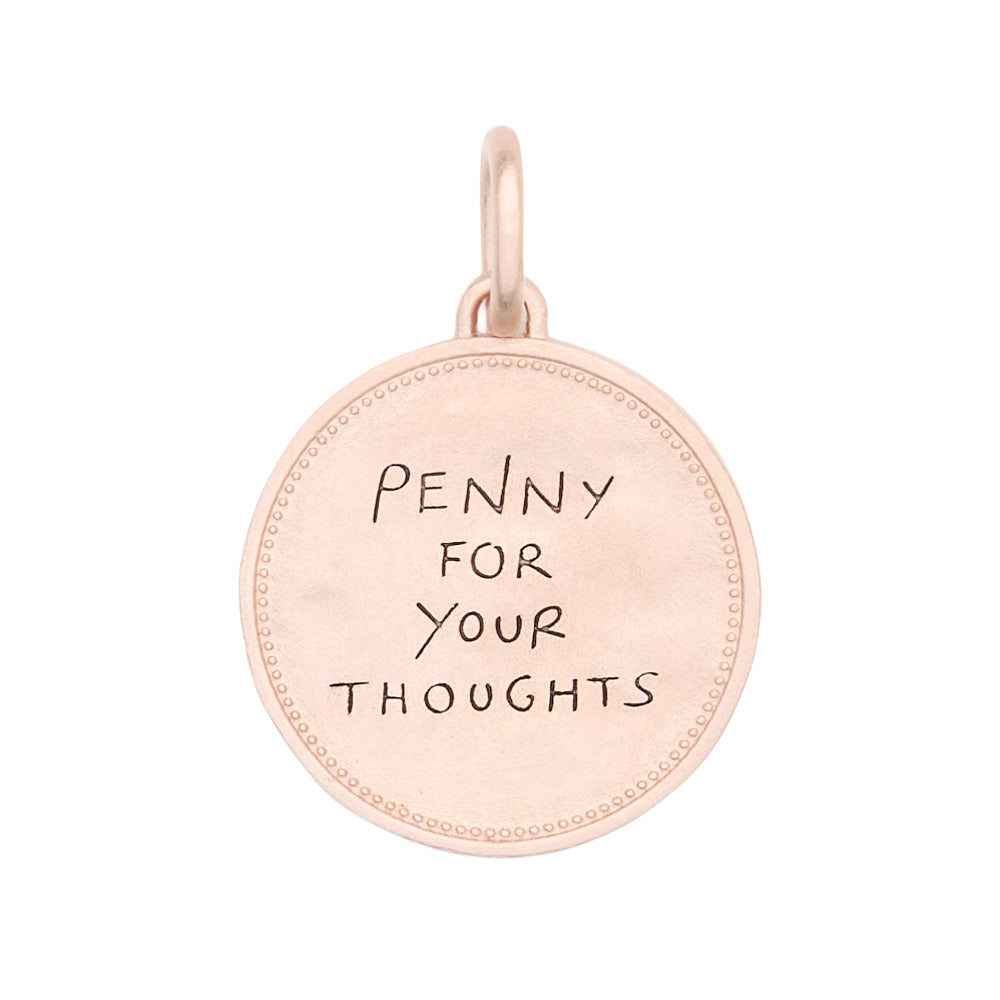 Tim walker pandora rose gold penny medallion back