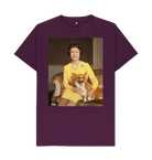 Purple Printed T-shirt Front