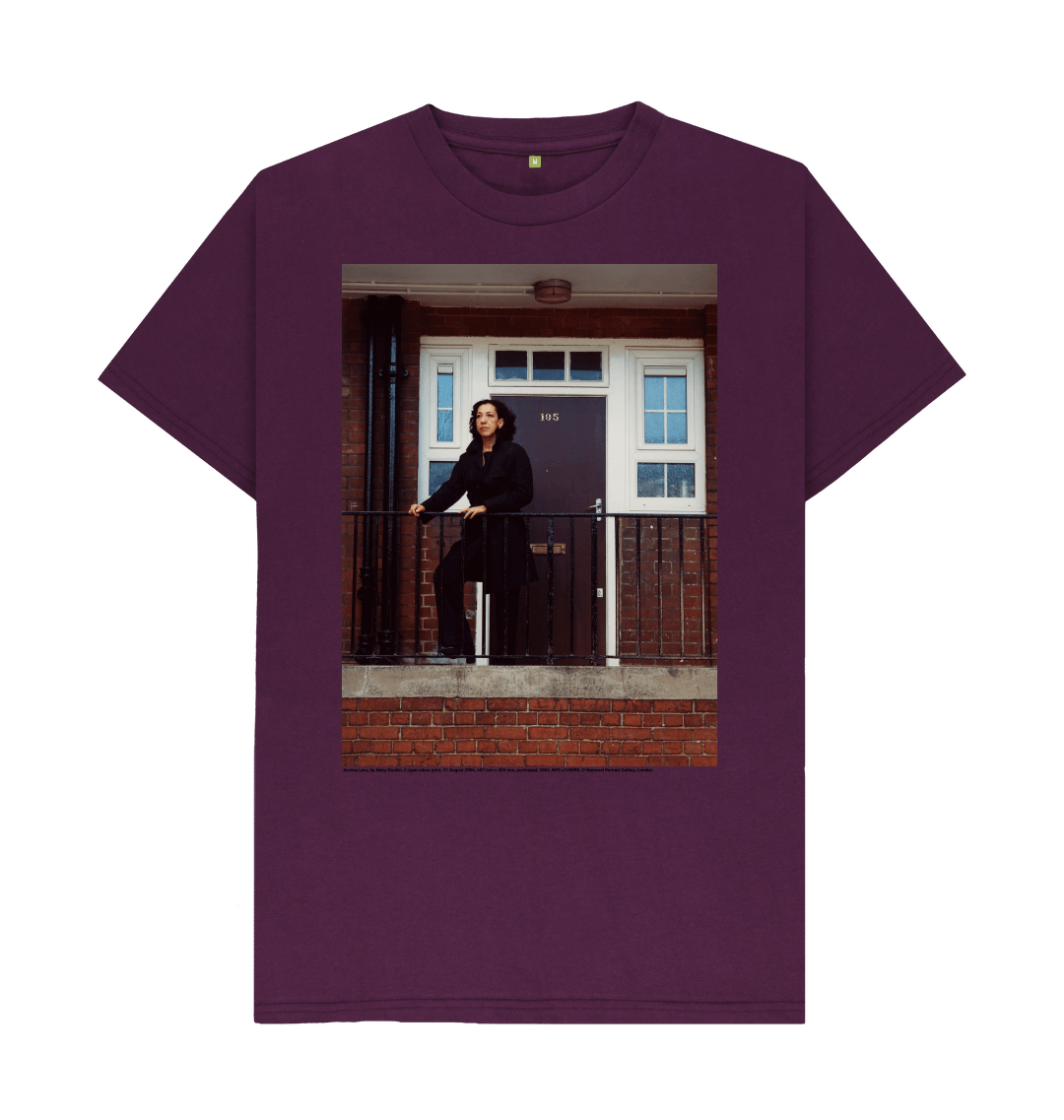 Purple printed t shirt front