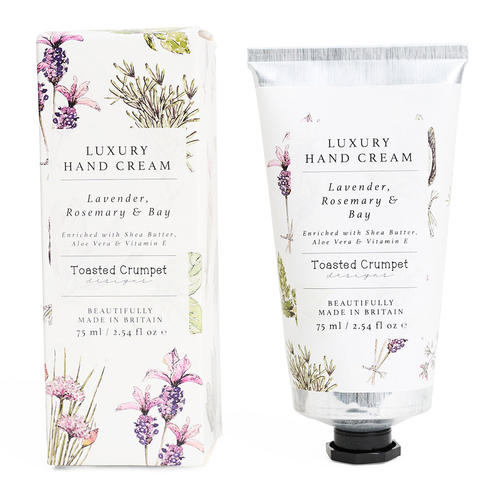 Toasted crumpet lavender rosemary bay hand cream box