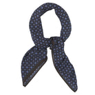 Blue patterned scarf on a white background