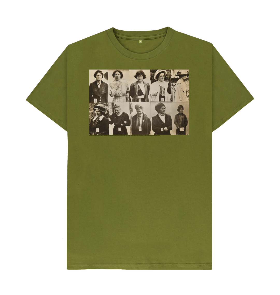 Moss green printed t shirt front