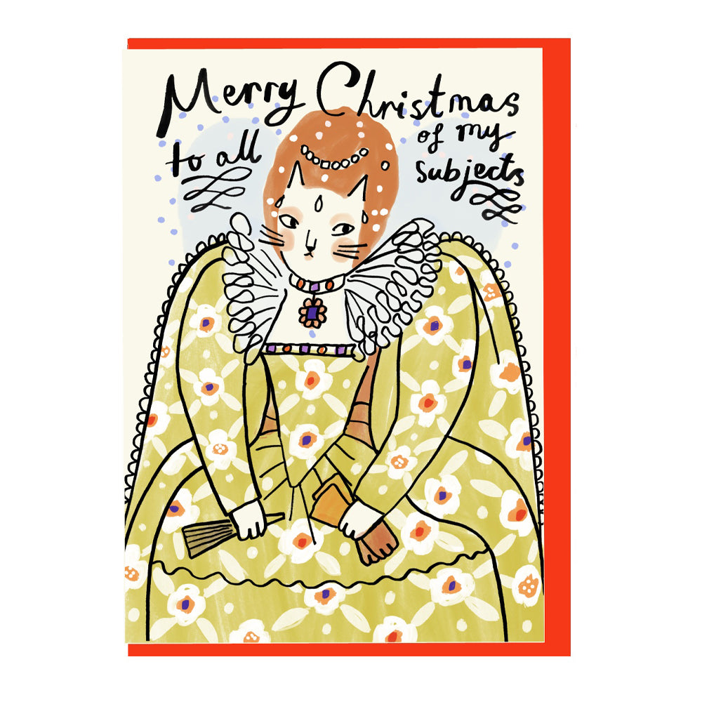 Tudor kitty elizabeth i greetings card