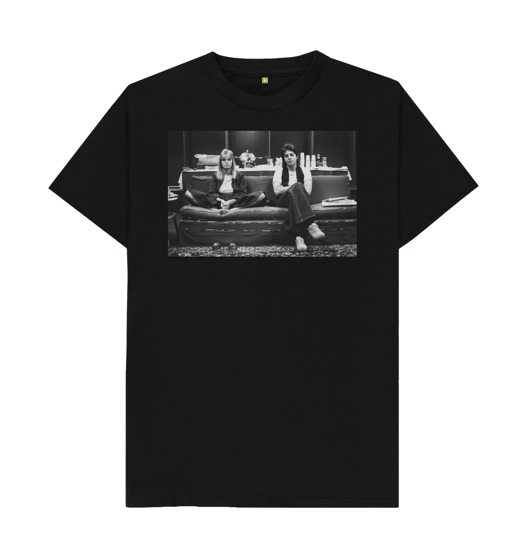 Black printed t shirt front