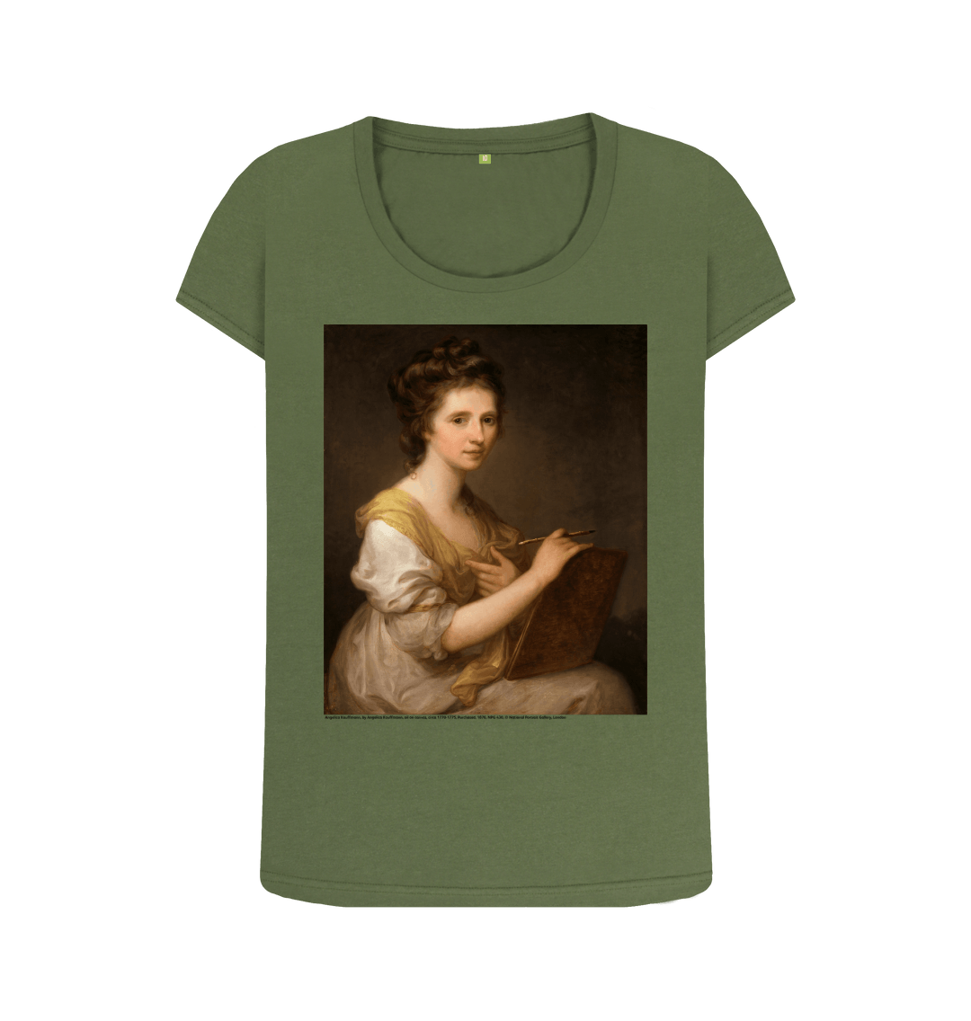 Khaki printed t shirt front
