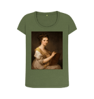 Khaki Printed T-shirt Front