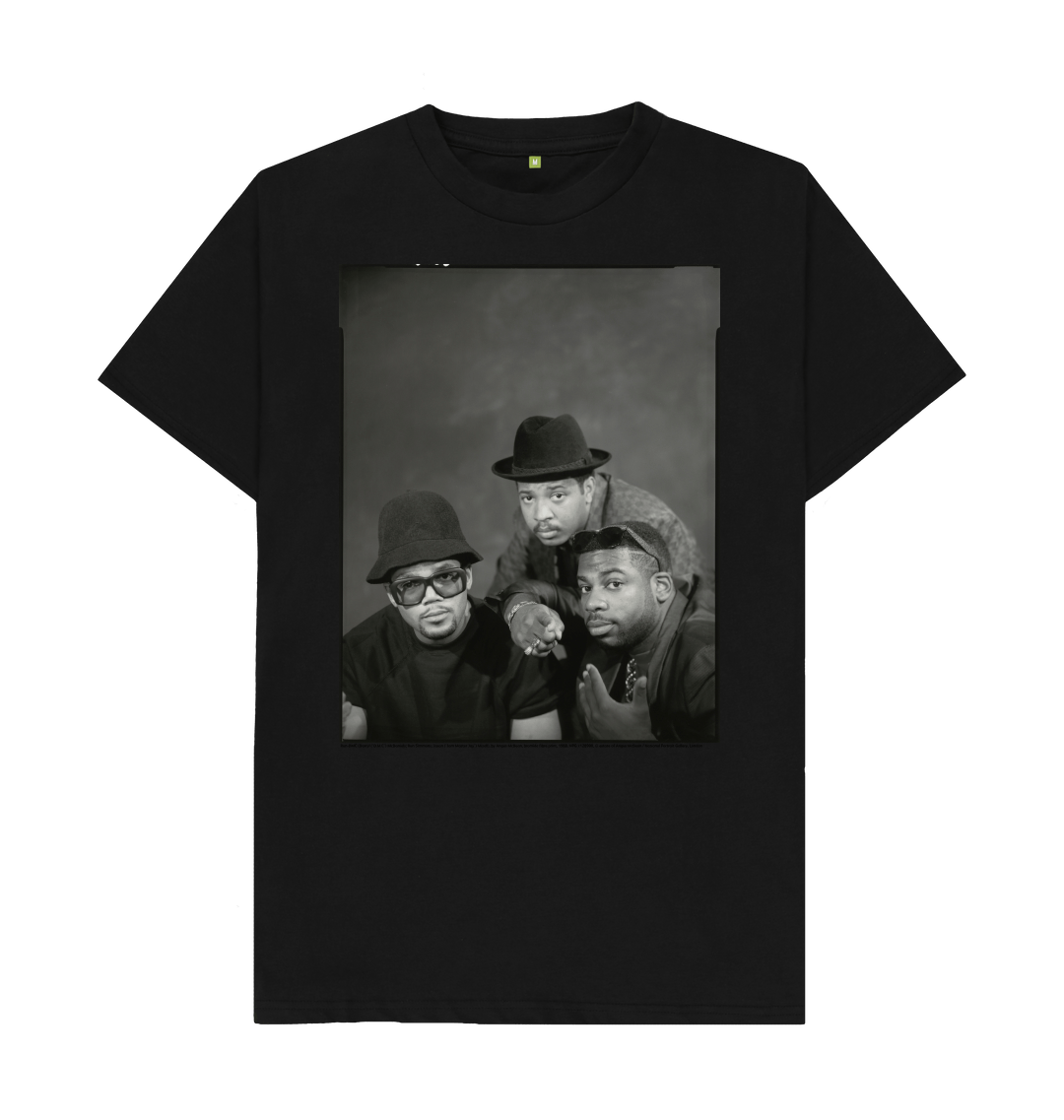 Black printed t shirt front